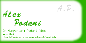 alex podani business card